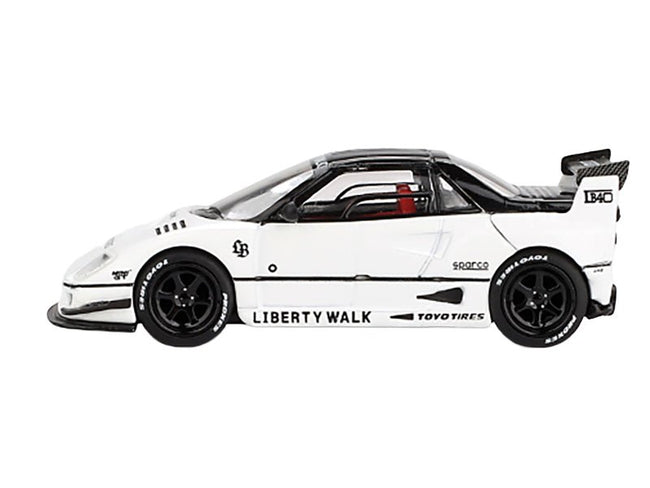 Mazda AZ-1 Liberty Walk LB40 RHD (Right Hand Drive) White with Black Top "2024 Tokyo Auto Salon" Limited Edition 1/64 Diecast Model Car by Mini GT-Mini GT-ModelCars.com