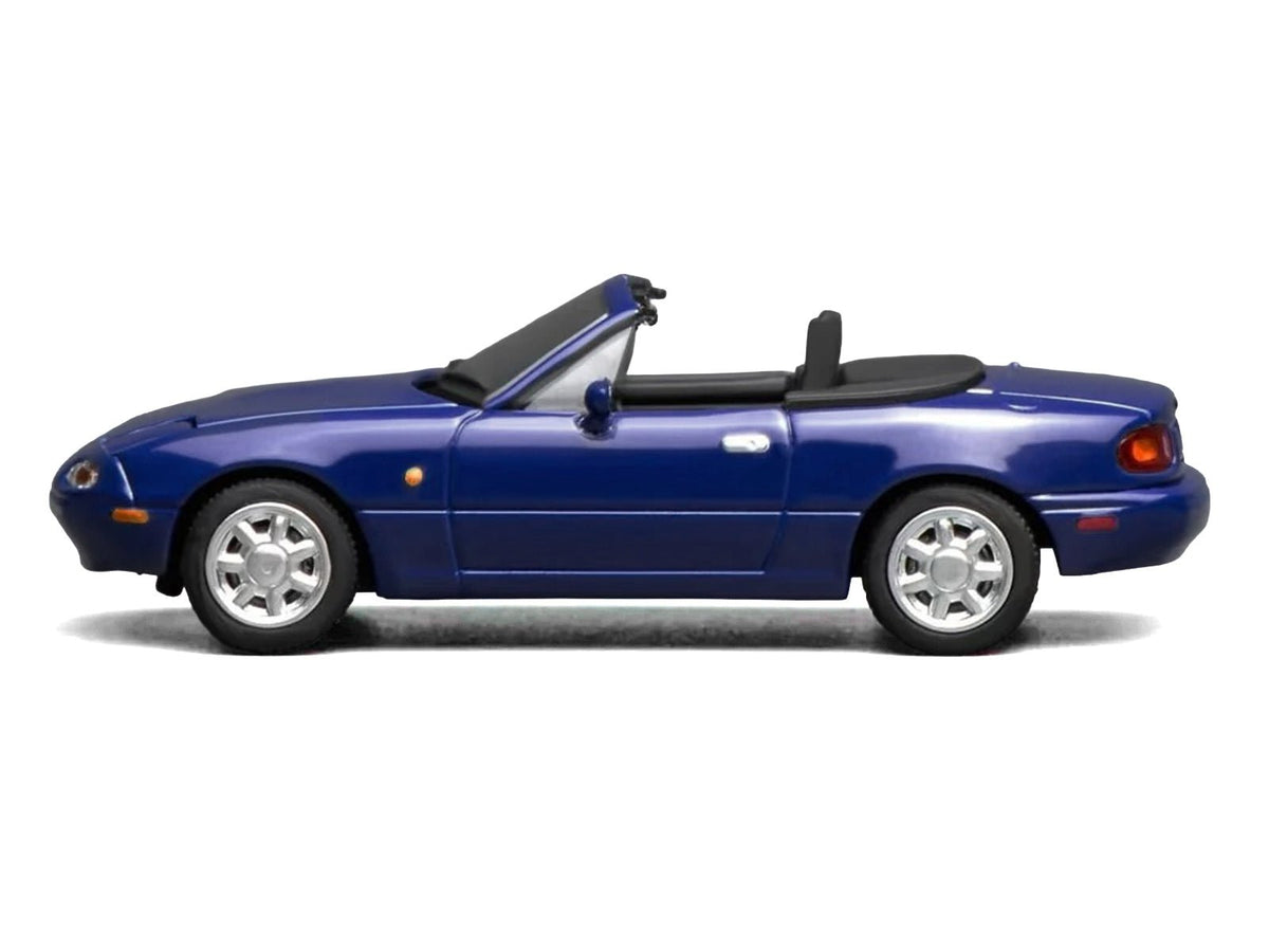 Mazda MX-5 Miata Convertible Laguna Blue 1/64 Diecast Model Car by MotorHelix-Motorhelix-ModelCars.com