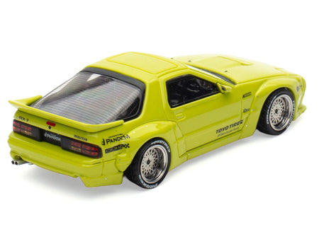 Mazda RX-7 (FC3S) "Pandem Aero" RHD (Right Hand Drive) Lime Green "The Model Car Show Malaysia 2025 Event Edition" 1/64 Diecast Model Car by Inno Models-Inno Models-ModelCars.com