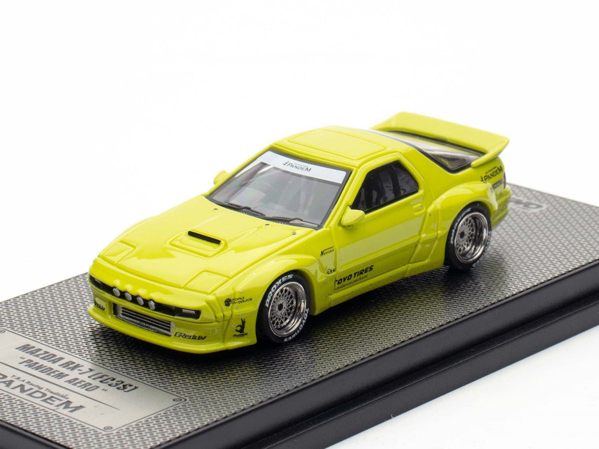 Mazda RX-7 (FC3S) "Pandem Aero" RHD (Right Hand Drive) Lime Green "The Model Car Show Malaysia 2025 Event Edition" 1/64 Diecast Model Car by Inno Models-Inno Models-ModelCars.com