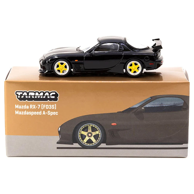 Mazda RX - 7 FD3S Mazdaspeed A - Spec Brilliant Black "Global64" Series 1/64 Diecast Model by Tarmac Works - Tarmac Works - ModelCars.com