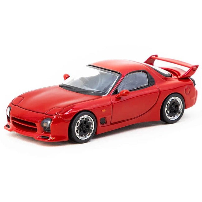 Mazda RX-7 (FD3S) Mazdaspeed A-Spec RHD (Right Hand Drive) "PRIX-ESDER" Red "Global64" Series 1/64 Diecast Model by Tarmac Works-Tarmac Works-ModelCars.com