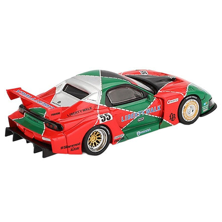 Mazda RX-7 LB-Super Silhouette RHD (Right Hand Drive) #55 "787B Tribute" Red and Green Limited Edition 1/64 Diecast Model Car by Mini GT-Mini GT-ModelCars.com