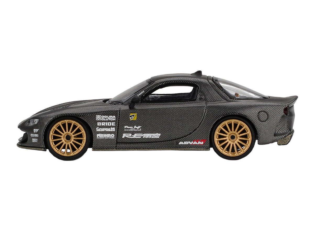 Mazda RX-7 RE-Amemiya "Matsukiyo KOKU 3 Rotor NA-7" Carbon Fiber "Tokyo Auto Salon 2025 Best Tuned Car Award" Limited Edition 1/64 Diecast Model Car by Mini GT-Mini GT-ModelCars.com