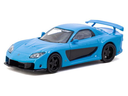 Mazda RX-7 "VeilSide Fortune7" RHD (Right Hand Drive) Blue "Global64" Series 1/64 Diecast Model Car by Tarmac Works-Tarmac Works-ModelCars.com