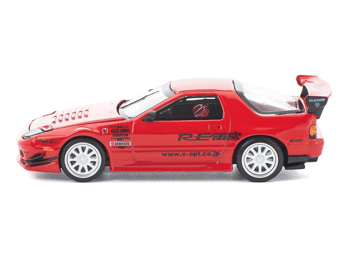 Mazda RX7 (FC3S) RE Amemiya RHD (Right Hand Drive) Red Metallic 1/64 Diecast Model Car by Pop Race-Pop Race-ModelCars.com