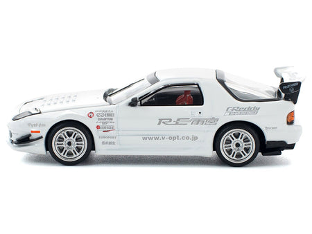 Mazda RX7 (FC3S) RE Amemiya RHD (Right Hand Drive) White 1/64 Diecast Model Car by Pop Race-Pop Race-ModelCars.com