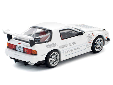 Mazda RX7 (FC3S) RE Amemiya RHD (Right Hand Drive) White 1/64 Diecast Model Car by Pop Race-Pop Race-ModelCars.com