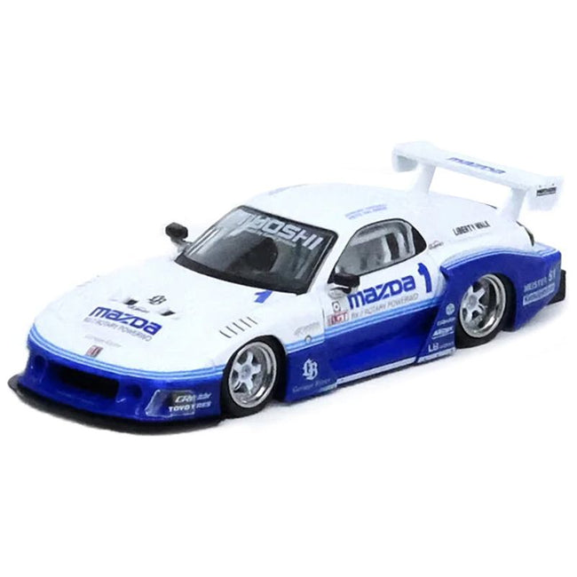 Mazda RX7 (FD3S) LB - Super - Silhouette RHD (Right Hand Drive) 1 White and Blue "Hong Kong Toy Car Salon 2024 Special Edition" 1/64 Diecast Model Car by Inno Models - Inno Models - ModelCars.com