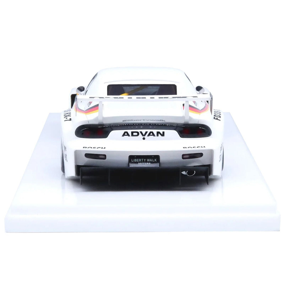 Mazda RX7 (FD3S) LB-Super Silhouette RHD (Right Hand Drive) #41 White with Stripes and Graphics 1/18 Model Car by Inno Models-Inno Models-ModelCars.com