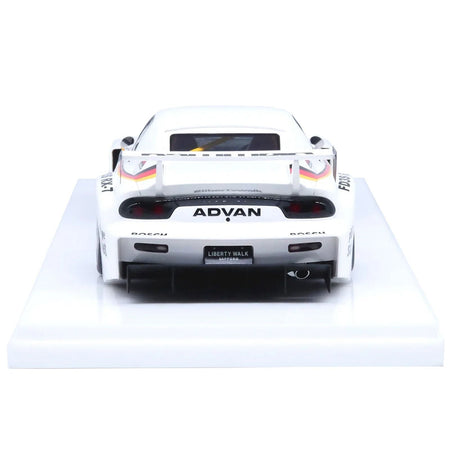 Mazda RX7 (FD3S) LB-Super Silhouette RHD (Right Hand Drive) #41 White with Stripes and Graphics 1/18 Model Car by Inno Models-Inno Models-ModelCars.com
