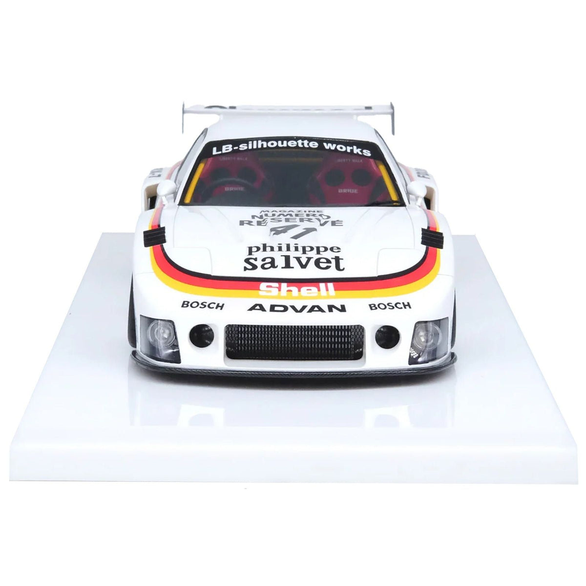 Mazda RX7 (FD3S) LB - Super Silhouette RHD (Right Hand Drive) 41 White with Stripes and Graphics 1/18 Model Car by Inno Models - Inno Models - ModelCars.com