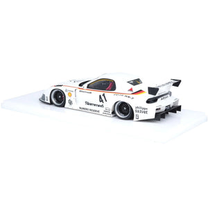 Mazda RX7 (FD3S) LB-Super Silhouette RHD (Right Hand Drive) #41 White with Stripes and Graphics 1/18 Model Car by Inno Models