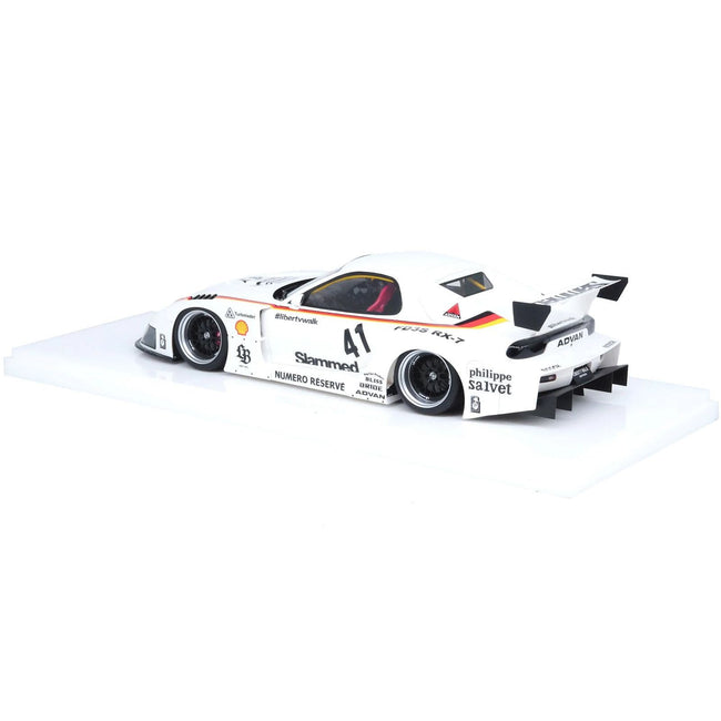 Mazda RX7 (FD3S) LB - Super Silhouette RHD (Right Hand Drive) 41 White with Stripes and Graphics 1/18 Model Car by Inno Models - Inno Models - ModelCars.com