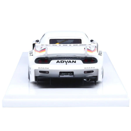 Mazda RX7 (FD3S) LB - Super Silhouette RHD (Right Hand Drive) 41 White with Stripes and Graphics 1/18 Model Car by Inno Models - Inno Models - ModelCars.com