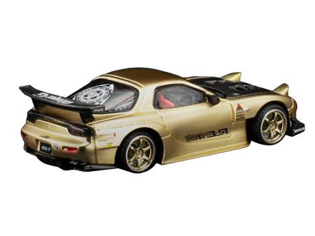 Mazda RX7 (FD3S) RE Amemiya RHD (Right Hand Drive) Gold Metallic with Carbon Hood "Thailand Diecast Expo 2026" 1/64 Diecast Model Car by Pop Race-Pop Race-ModelCars.com