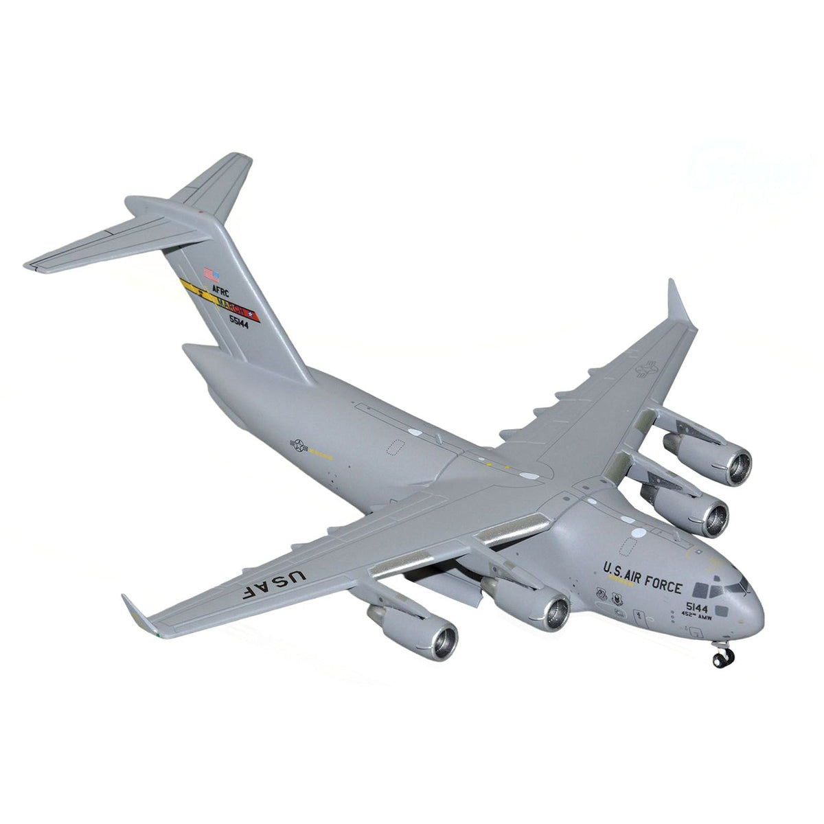 McDonnell Douglas C-17 Globemaster III Transport Aircraft "452nd AMW March ARB" United States Air Force "Gemini Macs" Series 1/400 Diecast Model Airplane by GeminiJets-GeminiJets-ModelCars.com