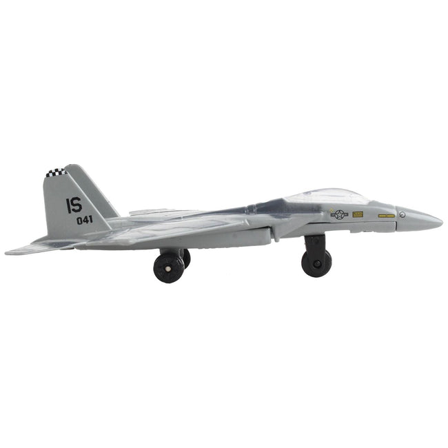 McDonnell Douglas F - 15 Eagle Fighter Aircraft Gray Camouflage "United States Air Force" with Runway Section Diecast Model Airplane by Runway24 - Runway24 - ModelCars.com