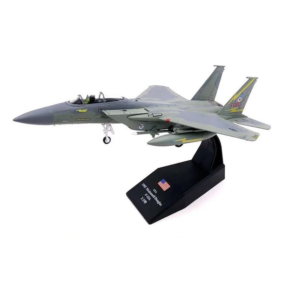 McDonnell Douglas F - 15A Eagle Aircraft "Spittin Kittens 5th Fighter - Interceptor Squadron Tactical Air Command Minot AFB" (1985) United States Air Force 1/100 Diecast Model Airplane - Other - ModelCars.com