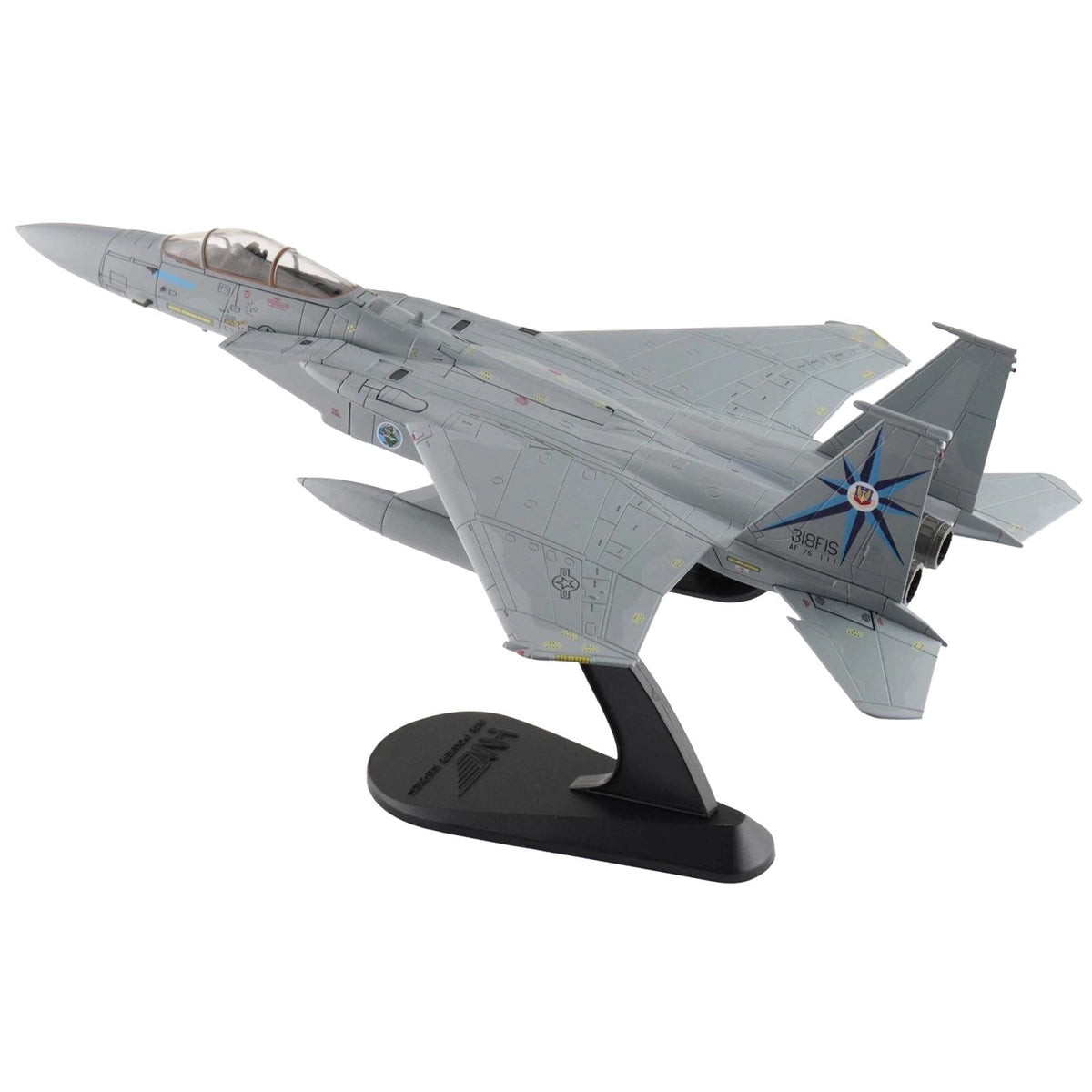 McDonnell Douglas F-15A Eagle Fighter Aircraft "76-0111 318th Fighter Interceptor Squadron" United States Air Force "Air Power Series" 1/72 Diecast Model by Hobby Master-Hobby Master-ModelCars.com