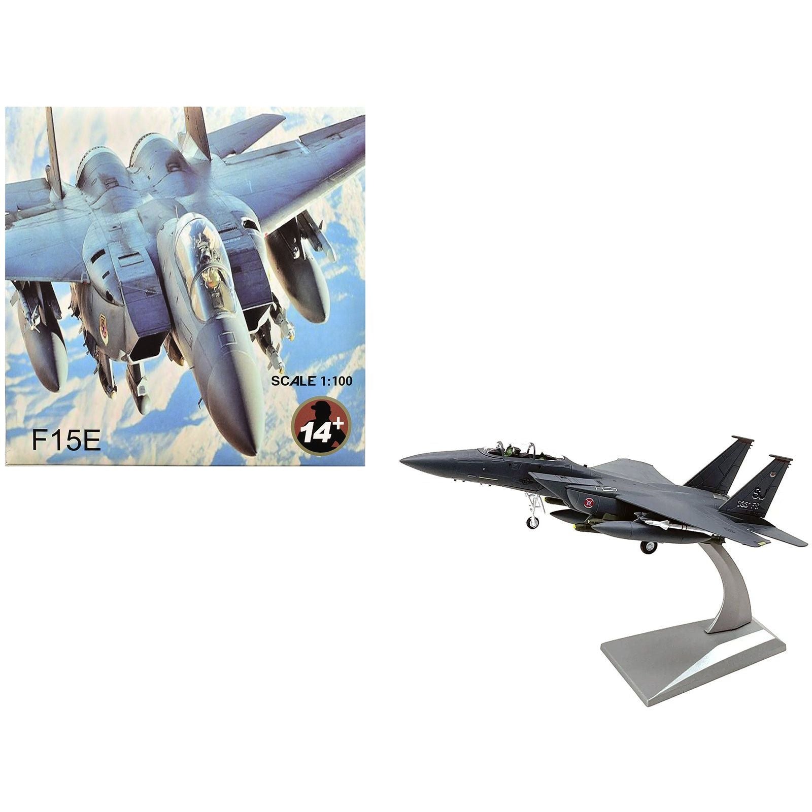 McDonnell Douglas F - 15E Strike Eagle Aircraft "Lancers, 333rd Fighter Squadron 4th Fighter Wing 9th Air Force Air Combat Command Seymour Johnson Air Force Base" (2012) United States Air Force 1/100 Diecast Model Airplane - Other - ModelCars.com