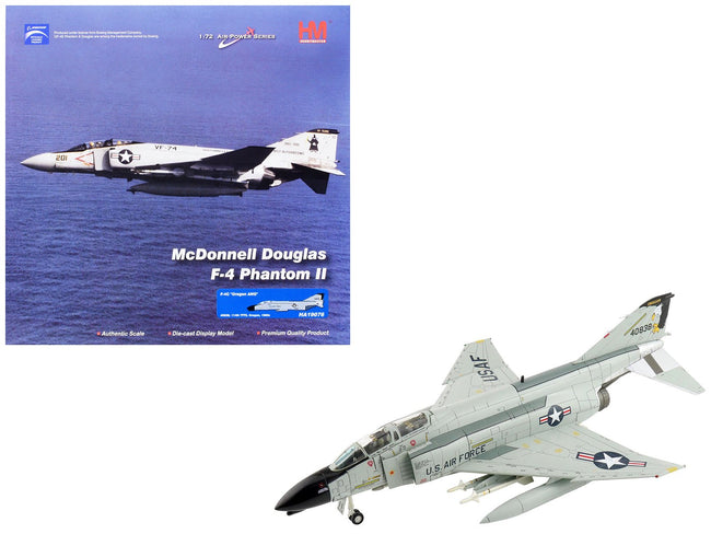 McDonnell Douglas F-4C Phantom II Fighter-Bomber Aircraft "40838 114th Tactical Fighter Training Squadron Oregon Air National Guard" (1980) United States Air Force "Air Power Series" 1/72 Diecast Model by Hobby Master-Hobby Master-ModelCars.com