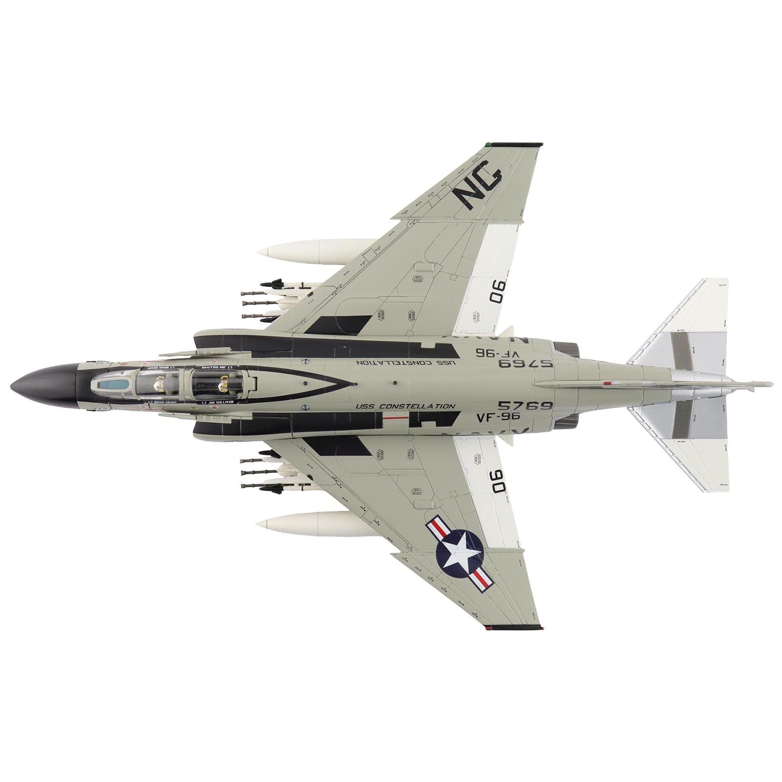 McDonnell Douglas F - 4J Phantom II Fighter - Bomber Aircraft "Showtime 106 155769 VF - 96 Fighting Falcons USS Constellation" (1972) United States Navy "Air Power Series" 1/72 Diecast Model by Hobby Master - Hobby Master - ModelCars.com