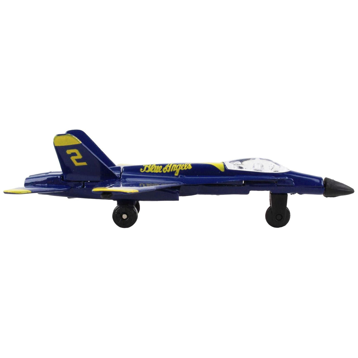 McDonnell Douglas F/A - 18A Hornet Fighter Aircraft Blue "United States Navy Blue Angels 2" with Runway 24 Sign Diecast Model Airplane by Runway24 - Runway24 - ModelCars.com