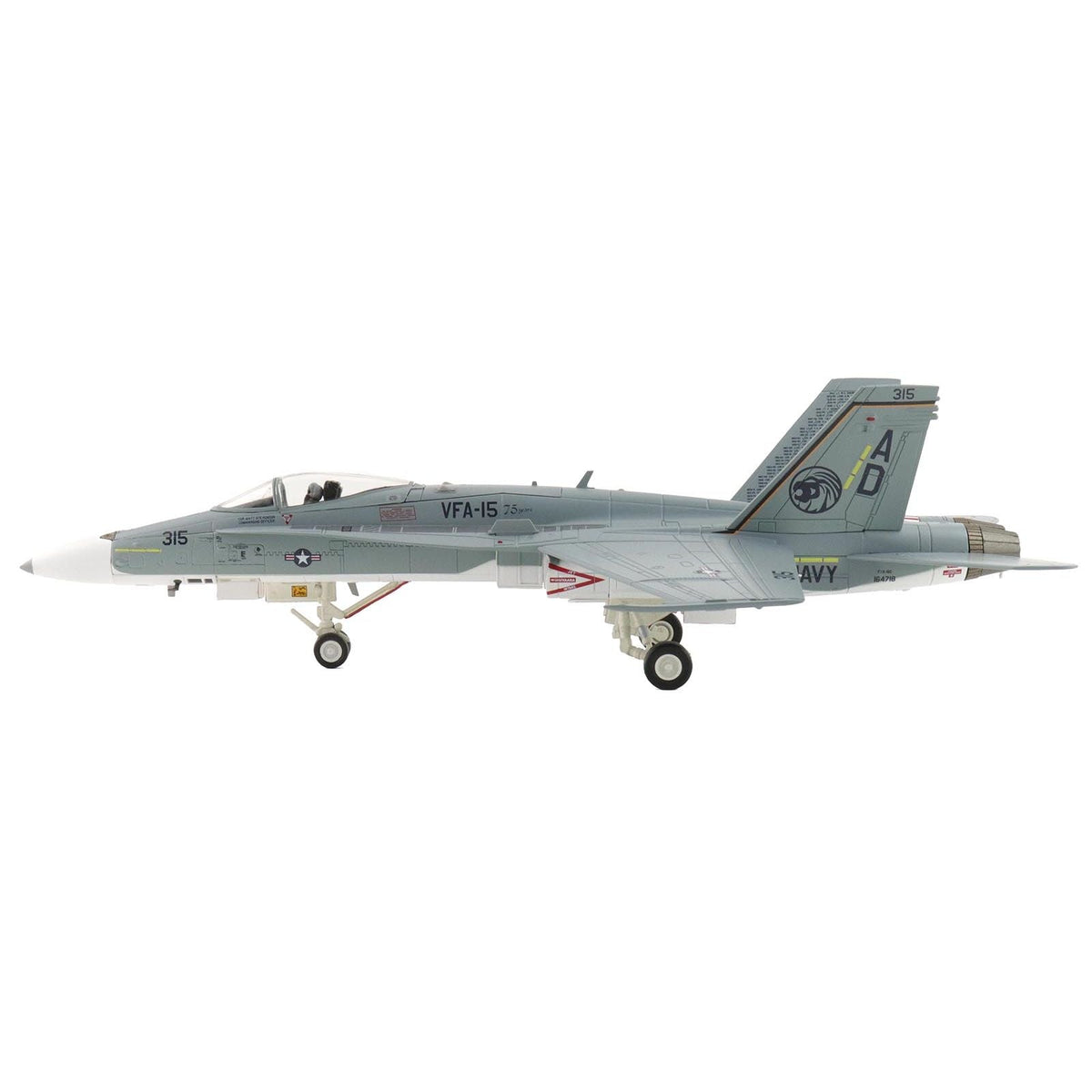 McDonnell Douglas F/A-18C Hornet Aircraft "VFA-15 Retro TAC Demo Jet VFA-106 Gladiators" (2017) United States Navy "Air Power Series" 1/72 Diecast Model by Hobby Master-Hobby Master-ModelCars.com
