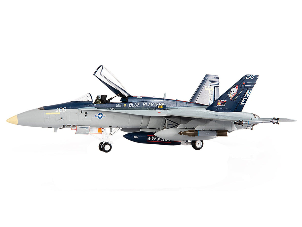 McDonnell Douglas F/A-18C Hornet Aircraft "VFA-34 Blue Blasters USS Carl Vinson Last Cruise" (2018) United States Navy 1/72 Diecast Model by JC Wings-JC Wings-ModelCars.com