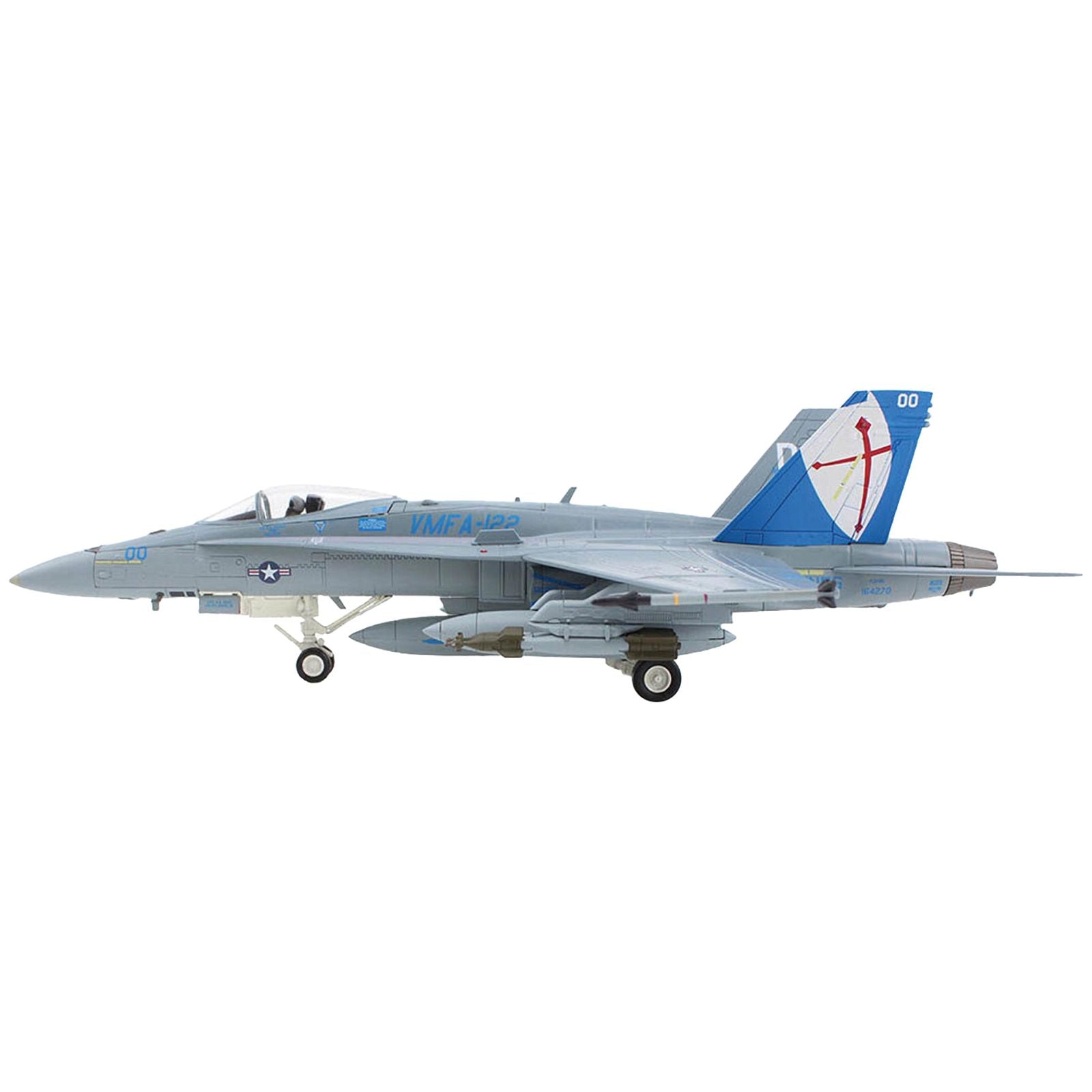 McDonnell Douglas F/A - 18D Hornet Aircraft "VMFA - 122 Crusaders Iwakuni AB" (2016) United States Marines "Air Power Series" 1/72 Diecast Model by Hobby Master - Hobby Master - ModelCars.com