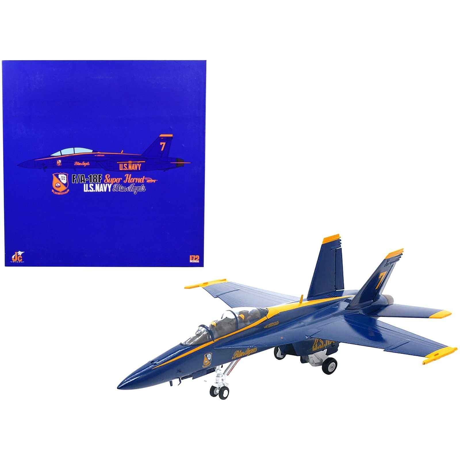 McDonnell Douglas F/A - 18F Super Hornet Aircraft "US Navy Blue Angels 7" (2021) 1/72 Diecast Model by JC Wings - JC Wings - ModelCars.com