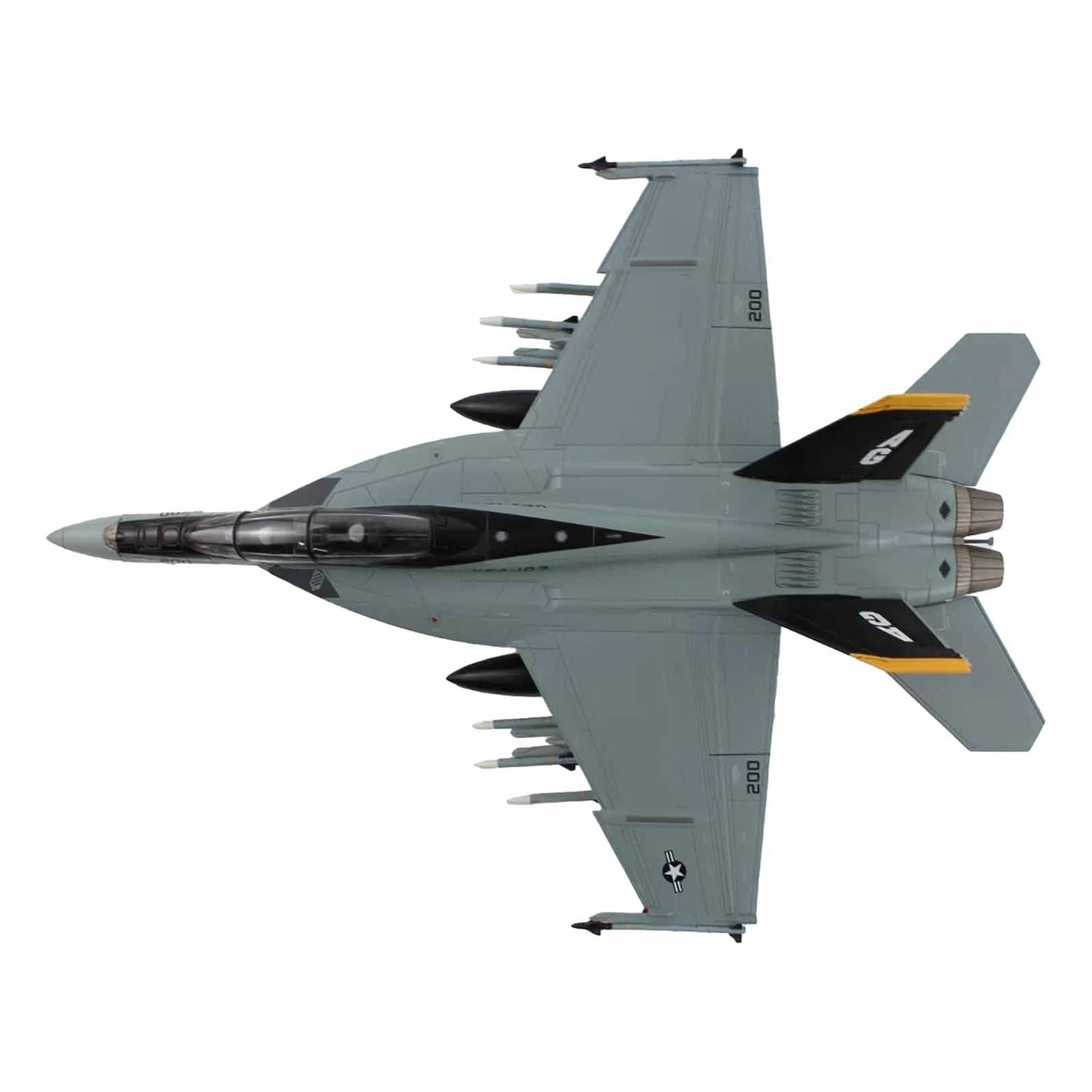 McDonnell Douglas F/A - 18F Super Hornet Aircraft "VFA - 103 Jolly Rogers USS George H. W. Bush" (2023) United States Navy "Air Power Series" 1/72 Diecast Model by Hobby Master - Hobby Master - ModelCars.com