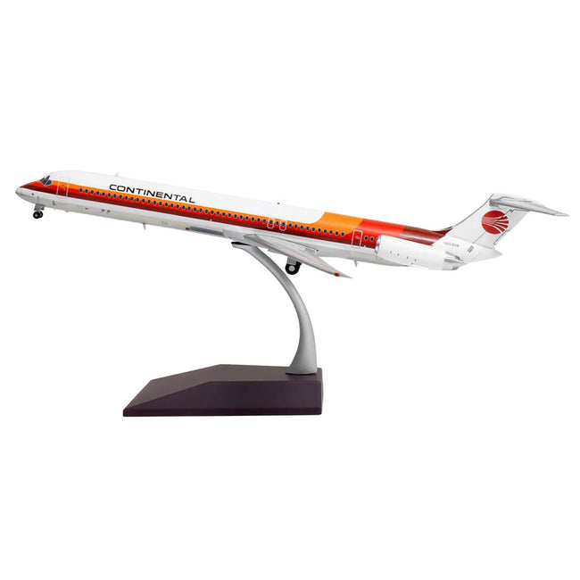 McDonnell Douglas MD-81 Commercial Aircraft "Continental Airlines" (N859HA) White with Red and Orange Stripes "Gemini 200" Series 1/200 Diecast Model Airplane by GeminiJets-GeminiJets-ModelCars.com