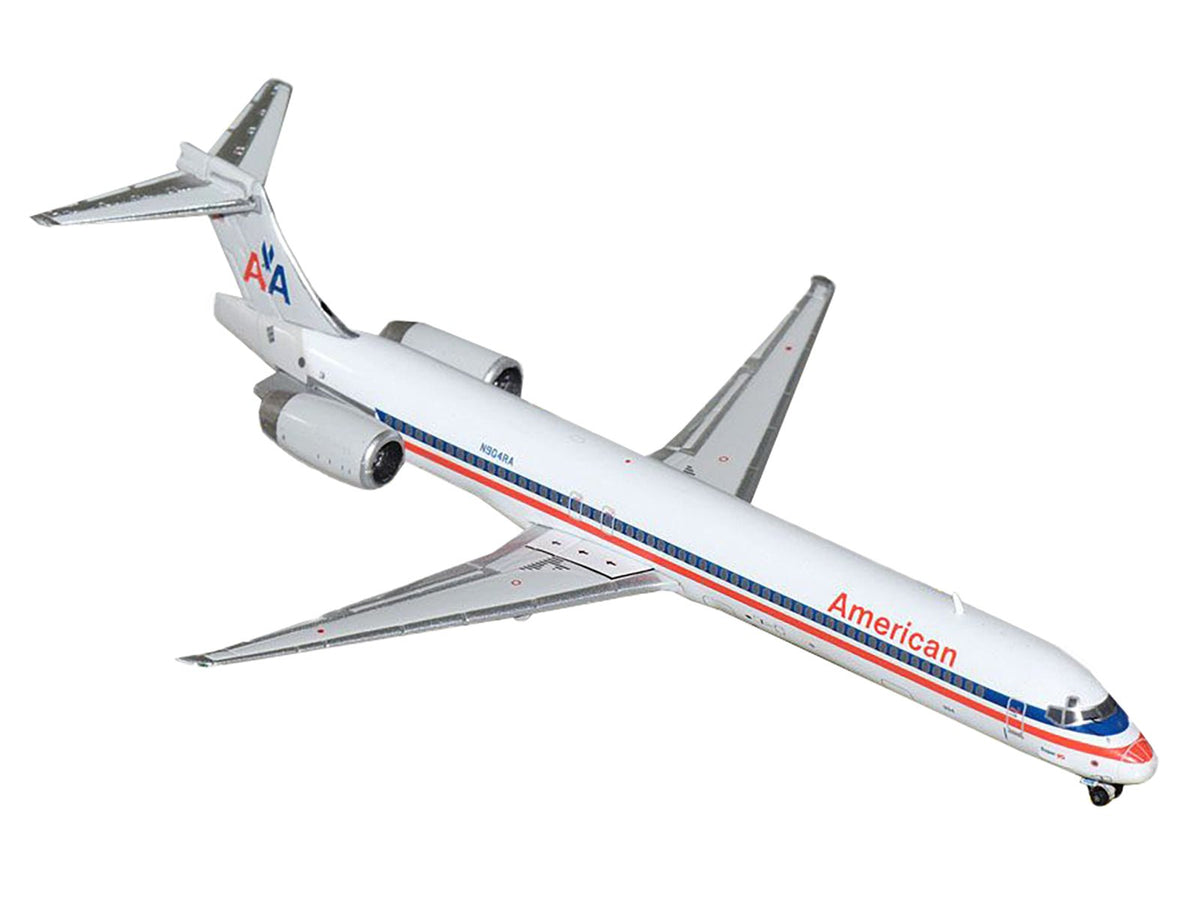McDonnell Douglas MD-90 Commercial Aircraft "American Airlines" (N904RA) White with Blue and Red Stripes 1/400 Diecast Model Airplane by GeminiJets-GeminiJets-ModelCars.com