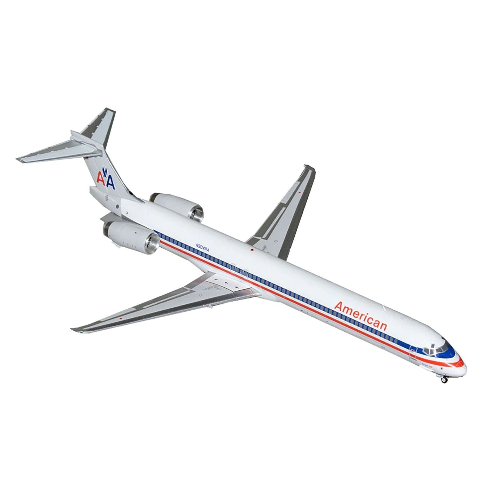 McDonnell Douglas MD - 90 Commercial Aircraft "American Airlines" (N904RA) White with Red and Blue Stripes "Gemini 200" Series 1/200 Diecast Model Airplane by GeminiJets - GeminiJets - ModelCars.com