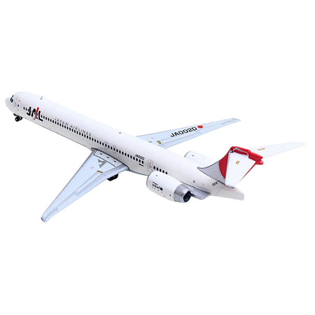 McDonnell Douglas MD-90 Commercial Aircraft "Japan Airines" (JA002D) White with Red Tail 1/400 Diecast Model Airplane by GeminiJets-GeminiJets-ModelCars.com