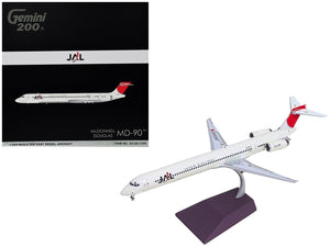 McDonnell Douglas MD-90 Commercial Aircraft "Japan Airlines" (JA002D) White with Red Tail "Gemini 200" Series 1/200 Diecast Model by GeminiJets