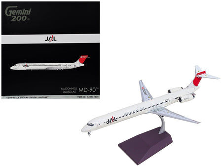 McDonnell Douglas MD-90 Commercial Aircraft "Japan Airlines" (JA002D) White with Red Tail "Gemini 200" Series 1/200 Diecast Model by GeminiJets-GeminiJets-ModelCars.com