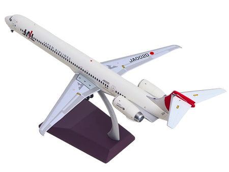McDonnell Douglas MD-90 Commercial Aircraft "Japan Airlines" (JA002D) White with Red Tail "Gemini 200" Series 1/200 Diecast Model by GeminiJets-GeminiJets-ModelCars.com