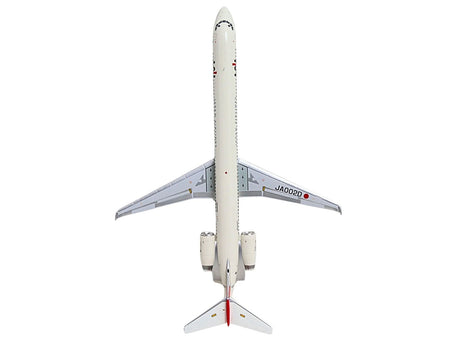 McDonnell Douglas MD-90 Commercial Aircraft "Japan Airlines" (JA002D) White with Red Tail "Gemini 200" Series 1/200 Diecast Model by GeminiJets-GeminiJets-ModelCars.com