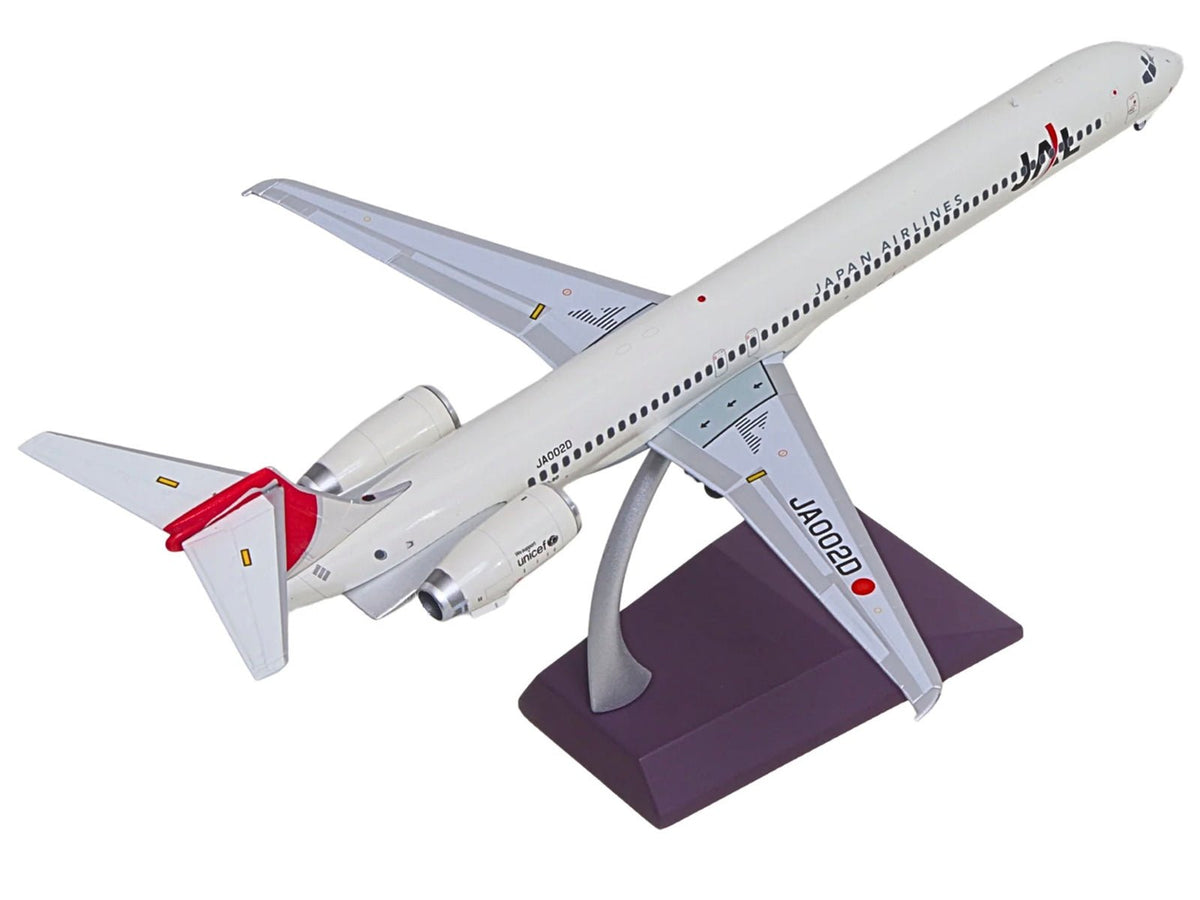 McDonnell Douglas MD-90 Commercial Aircraft "Japan Airlines" (JA002D) White with Red Tail "Gemini 200" Series 1/200 Diecast Model by GeminiJets-GeminiJets-ModelCars.com