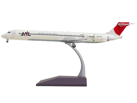 McDonnell Douglas MD-90 Commercial Aircraft "Japan Airlines" (JA002D) White with Red Tail "Gemini 200" Series 1/200 Diecast Model by GeminiJets-GeminiJets-ModelCars.com
