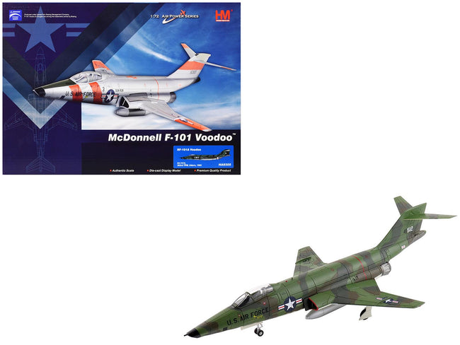 McDonnell RF-101A Voodoo Fighter Aircraft "54-1512 363rd Tactical Reconnaissance Wing Udorn Royal Thai Air Force Base" (1965) United States Air Force "Air Power Series" 1/72 Diecast Model by Hobby Master-Hobby Master-ModelCars.com