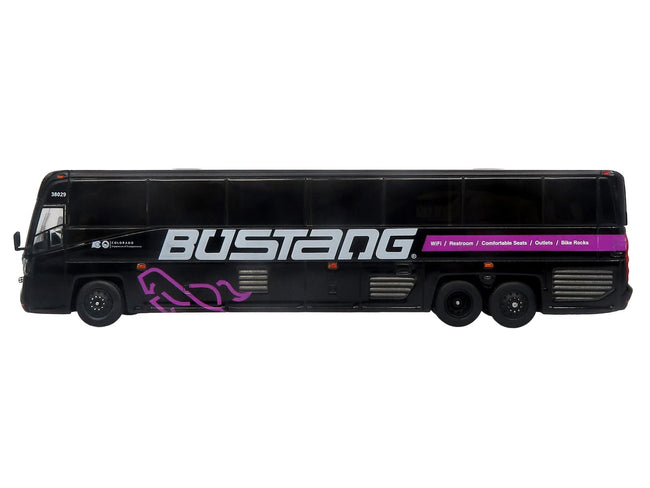 MCI D4520 Commuter Coach Bus "Bustang - Colorado Department of Transportation" Black "The Bus & Motorcoach Collection" Limited Edition to 504 pieces Worldwide 1/87 (HO) Scale Diecast Model by Iconic Replicas-Iconic Replicas-ModelCars.com