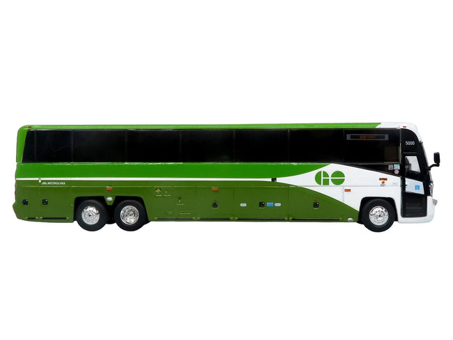 MCI D4520 Commuter Coach Bus "GO Transit" Green and White "The Bus & Motorcoach Collection" Limited Edition to 504 pieces Worldwide 1/87 (HO) Scale Diecast Model by Iconic Replicas-Iconic Replicas-ModelCars.com