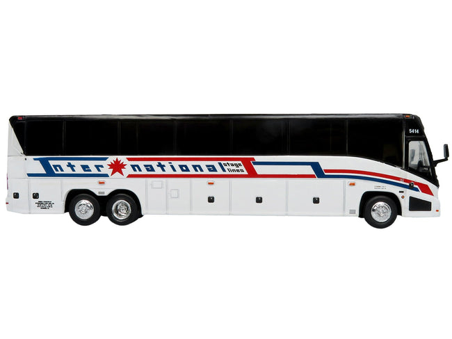 MCI J4500 Coach Bus "International Stage Lines" White "The Bus & Motorcoach Collection" Limited Edition to 504 pieces Worldwide 1/87 (HO) Diecast Model by Iconic Replicas-Iconic Replicas-ModelCars.com