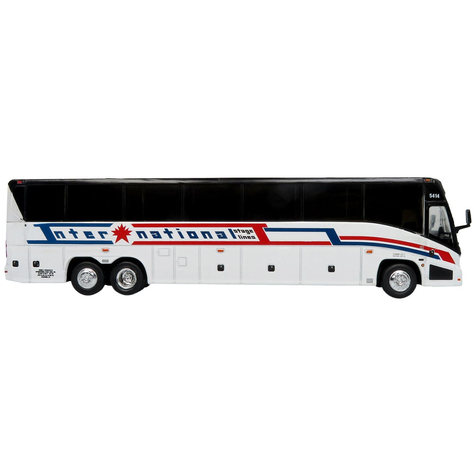 MCI J4500 Coach Bus "International Stage Lines" White "The Bus & Motorcoach Collection" Limited Edition to 504 pieces Worldwide 1/87 (HO) Diecast Model by Iconic Replicas - Iconic Replicas - ModelCars.com