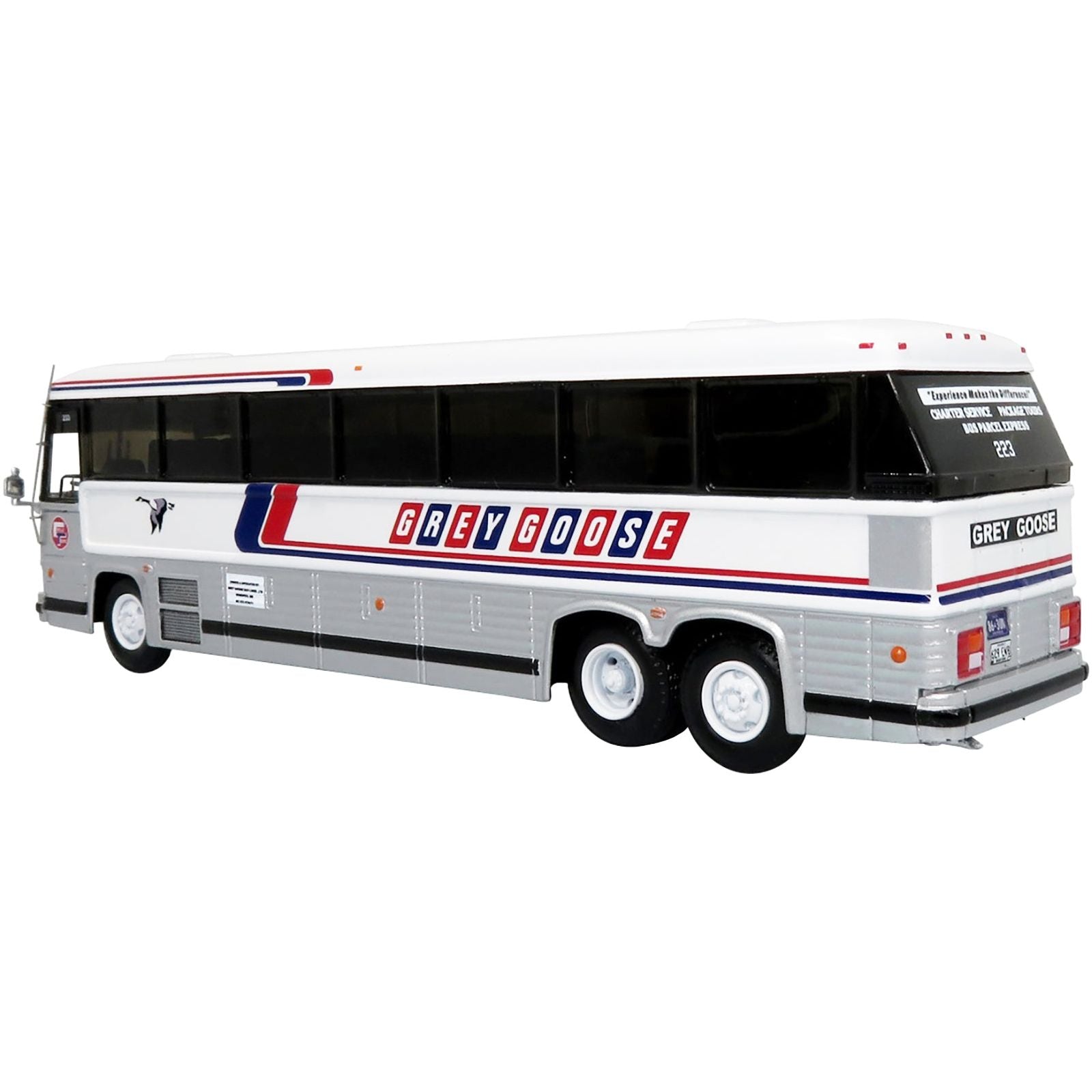 MCI MC - 12 Coach Classic Bus "Grey Goose Lines" Destination: Winnipeg (Manitoba Canada) "Vintage Bus & Motorcoach Collection" 1/87 Diecast Model by Iconic Replicas - Iconic Replicas - ModelCars.com