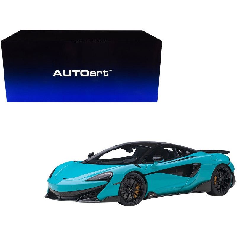 Mclaren 600LT Fistral Blue and Carbon 1/18 Model Car by Autoart - Autoart - ModelCars.com